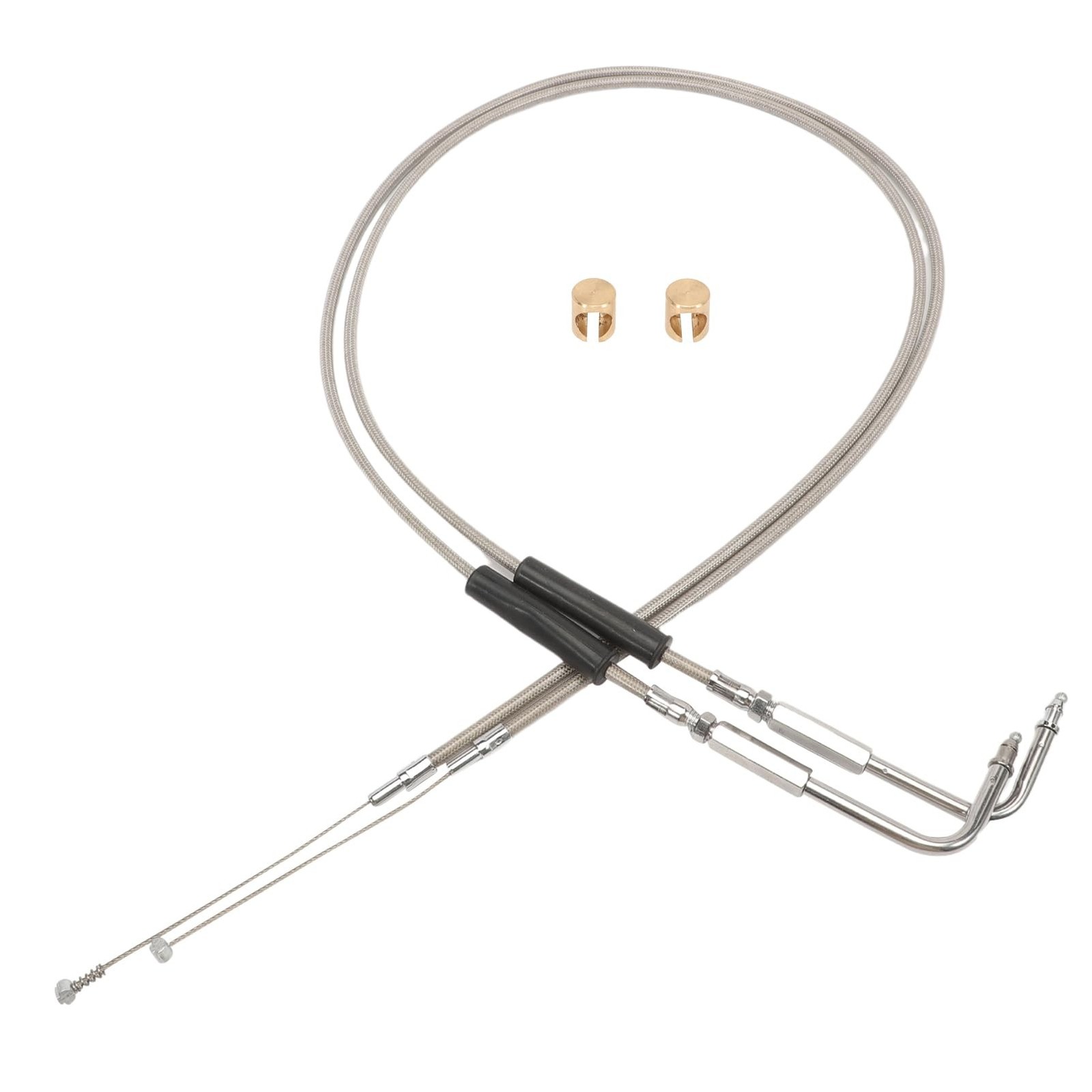 42" Stainless Steel Throttle and Idle Cable Set 56579-02A Compatible for D-a-...