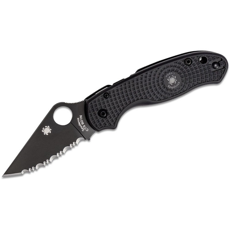 Spyderco C223SBBK Para 3 Lightweight Folding Knife 2.92" CTS-BD1N Black