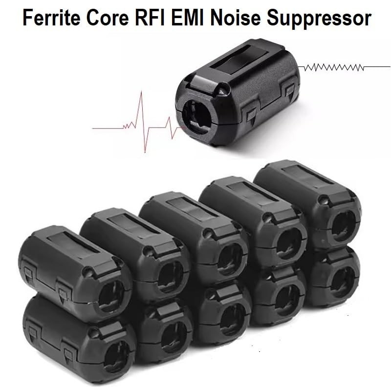 Clip-on Noise Filter,[10pcs 9.0mm] Anti-Interference High-Frequency Ferrite C...