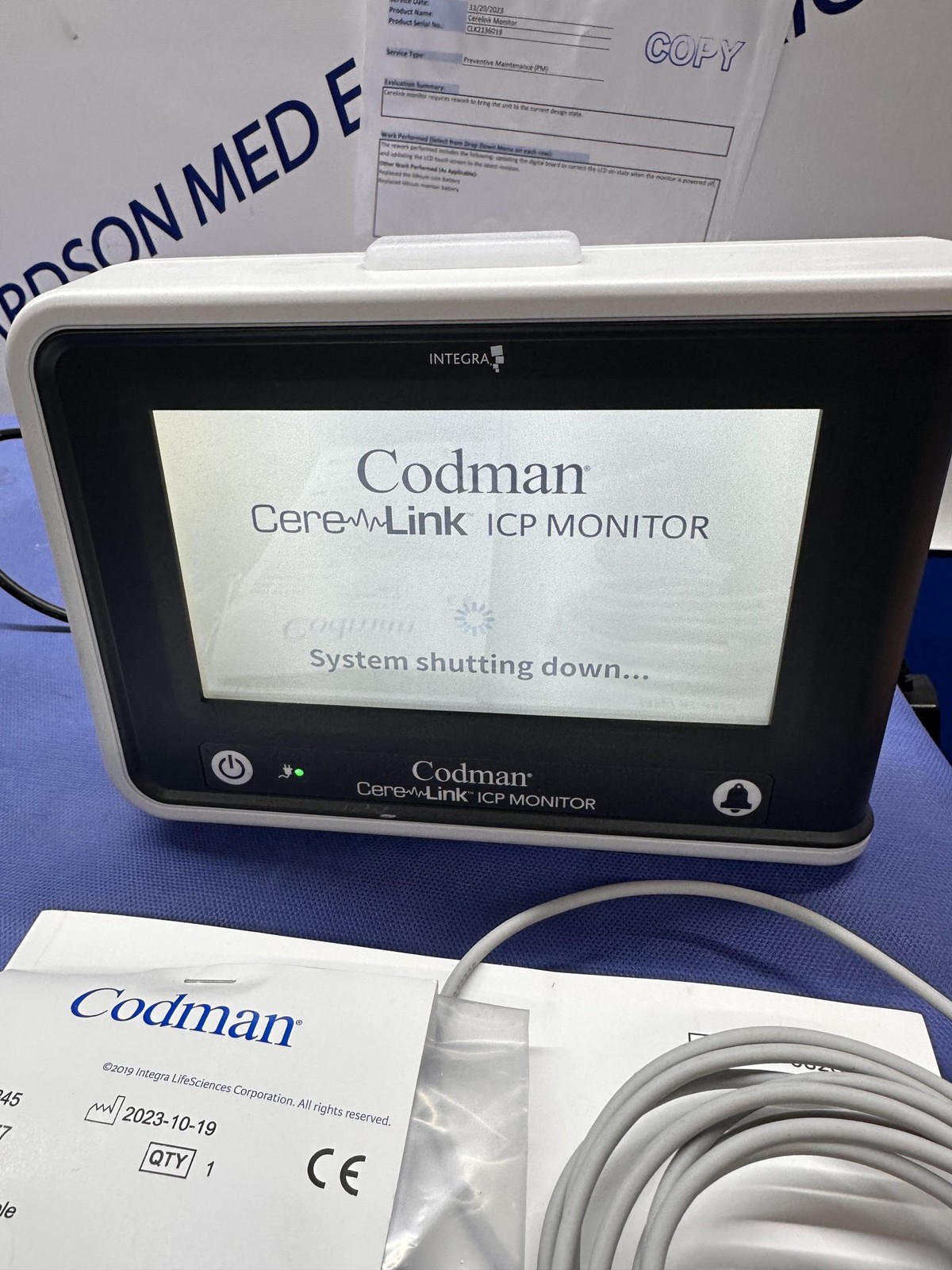 INTEGRA CODMAN CERELINK ICP MONITOR