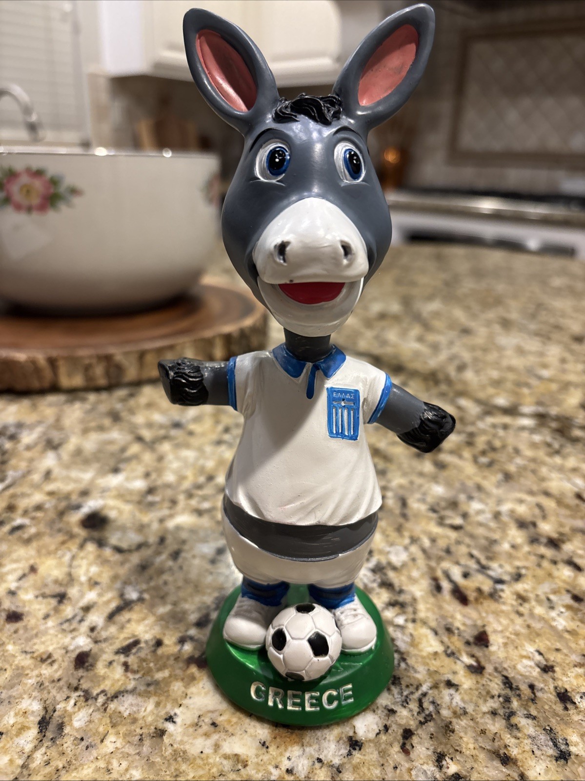Greece Napoli Donkey Soccer Bobblehead Rare