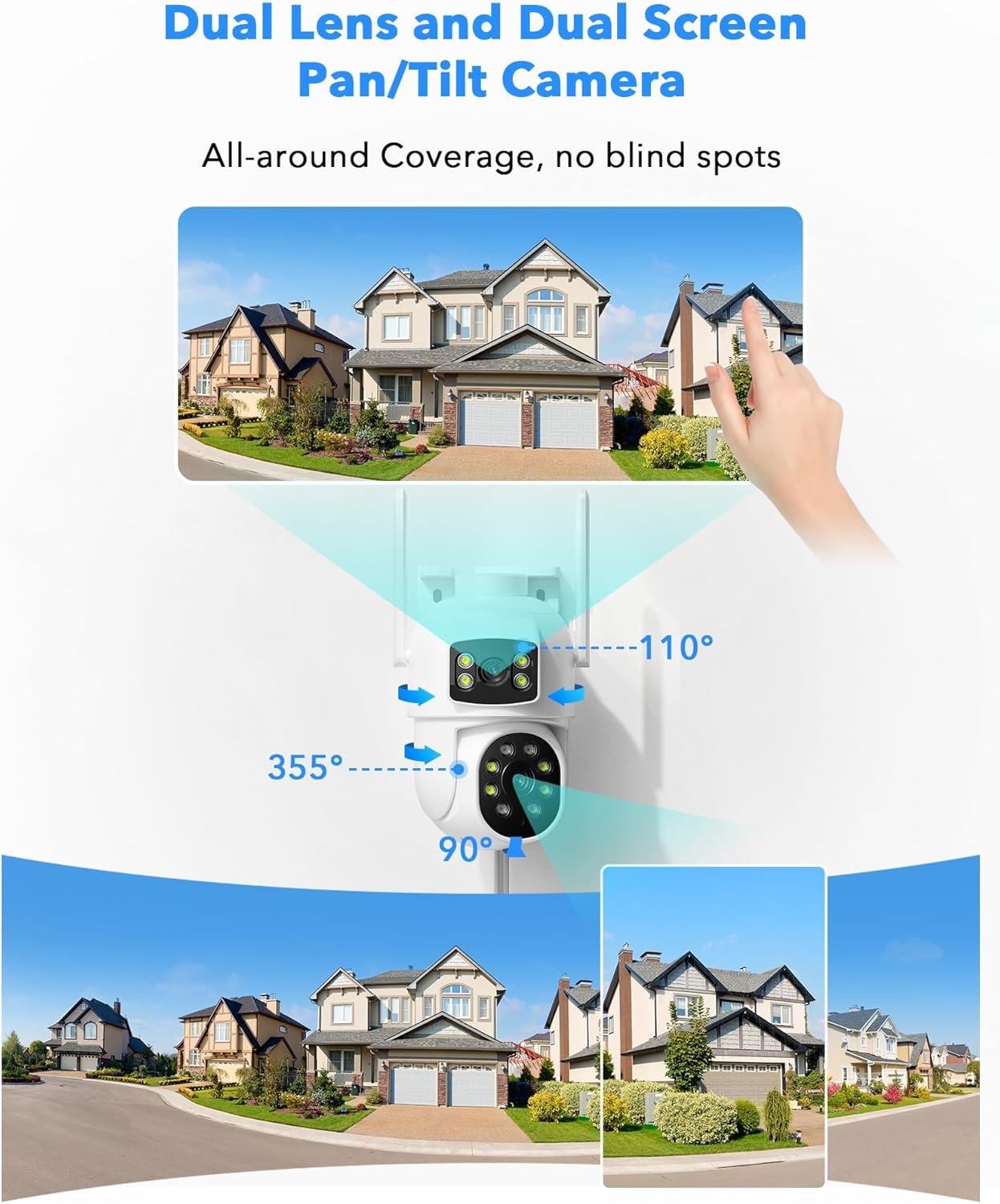 4MP Wireless CCTV Camera Security System Auto Track PTZ WiFi Surveillance Camera