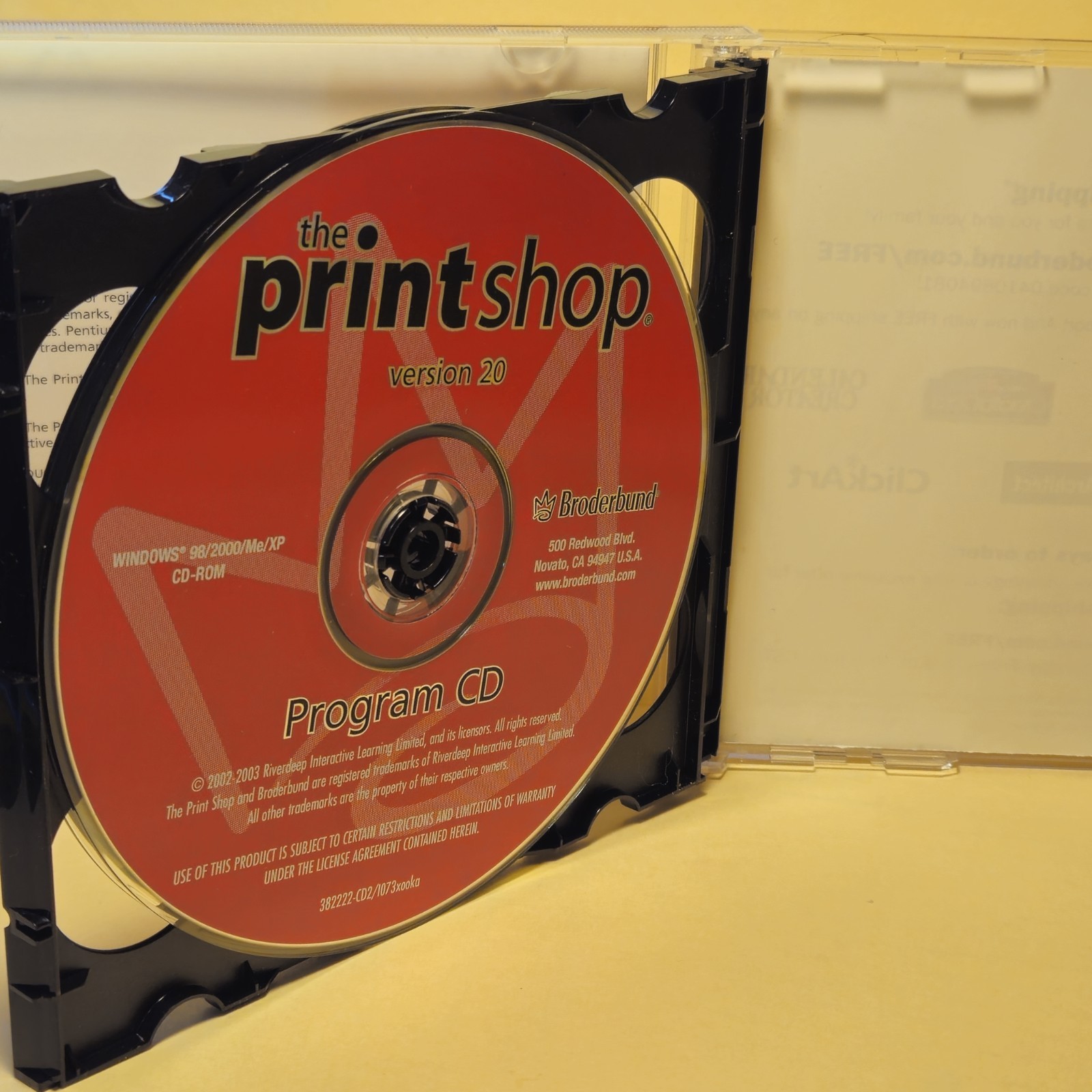 The Print Shop Version 20 By Broderbund • Windows 98/2000/Me/XP • 2 CD