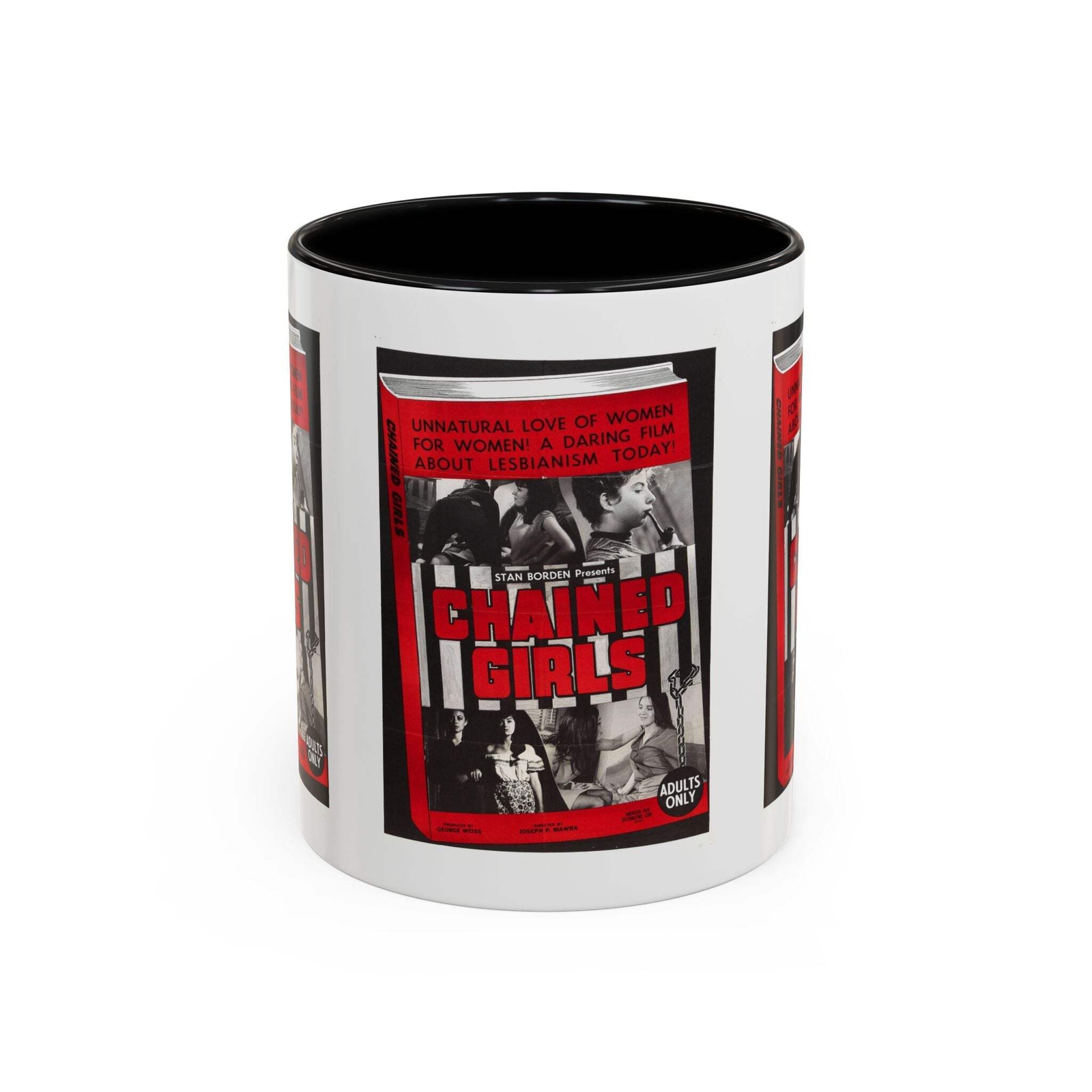Cult Classic Movie Poster Art Accent Coffee Mug (11, 15oz) - Chained Girls 1965