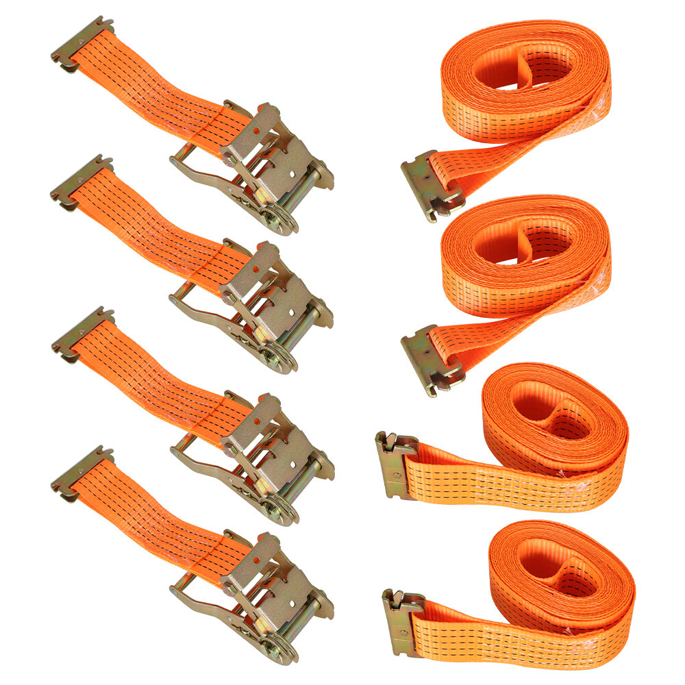 4400 lb 2" x 20' E-Track Ratchet Tie Strap Truck Enclosed Cargo Van Straps 4 Set