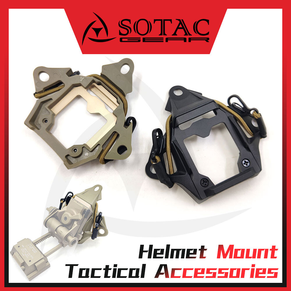 SOTAC Aluminum 3-Hole Helmet Mount High Cut Shroud Skeleton Weapon Accessories