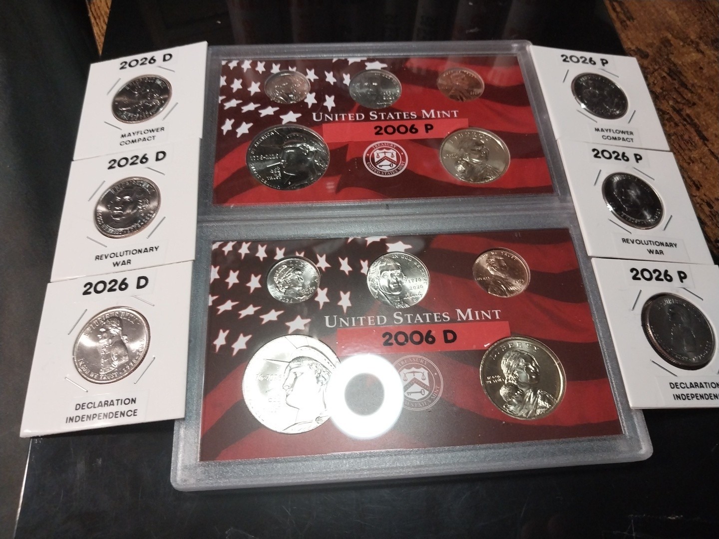 LATEST QUARTERS AND DOLLAR -NICKEL W/2025 CENT 16 -COINS P AND D UNCIRCULATED