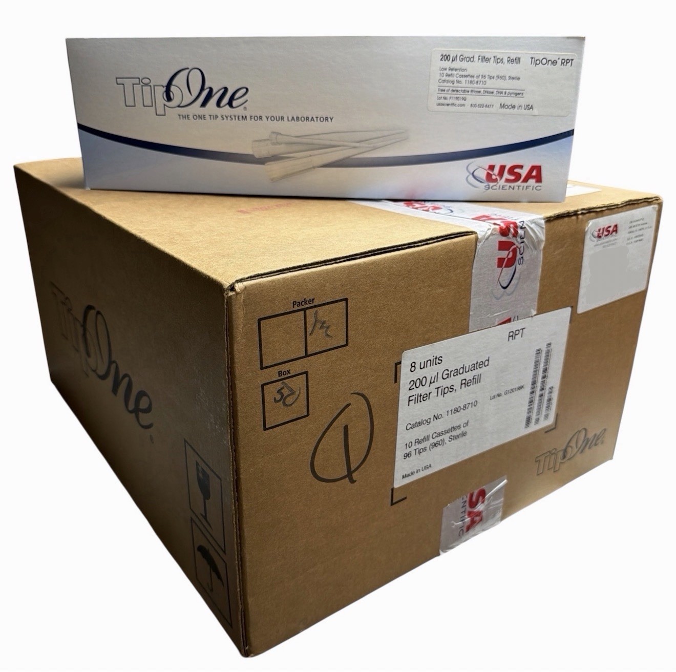 (7,680) USA Scientific TipOne Pipette Tips 1180-8710 200µL Sterile Low Retention