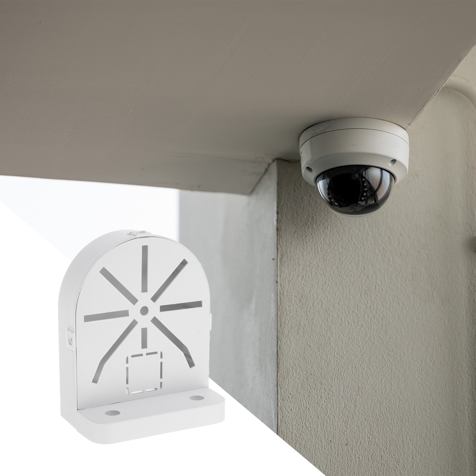 1 Pack Dome Security Camera Mount 4.9" Bracket Junction Box, Plastic