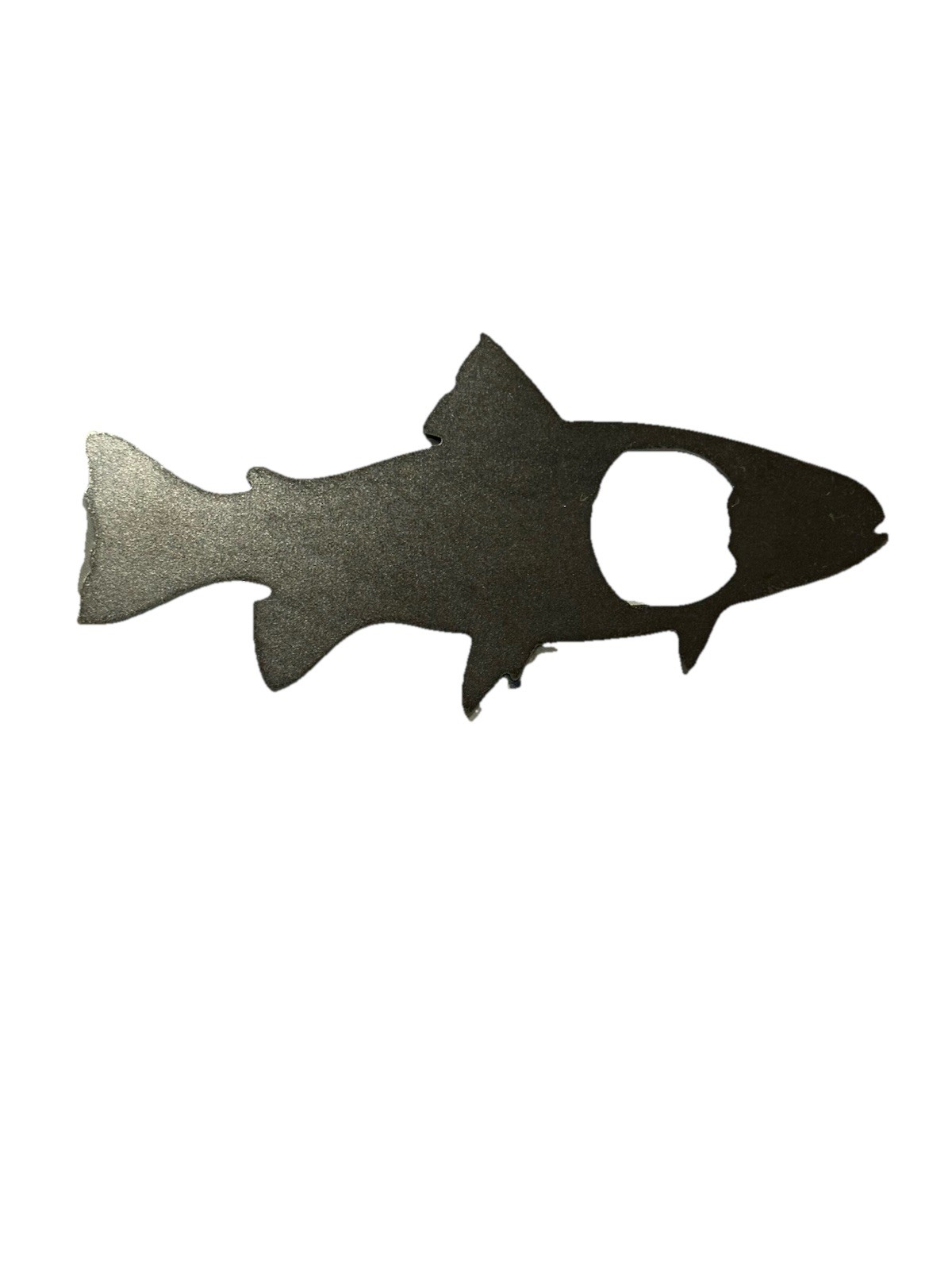 Steel Fish Bottle Opener in the color Gunmetal Gray Fathers Day Gift Masculine