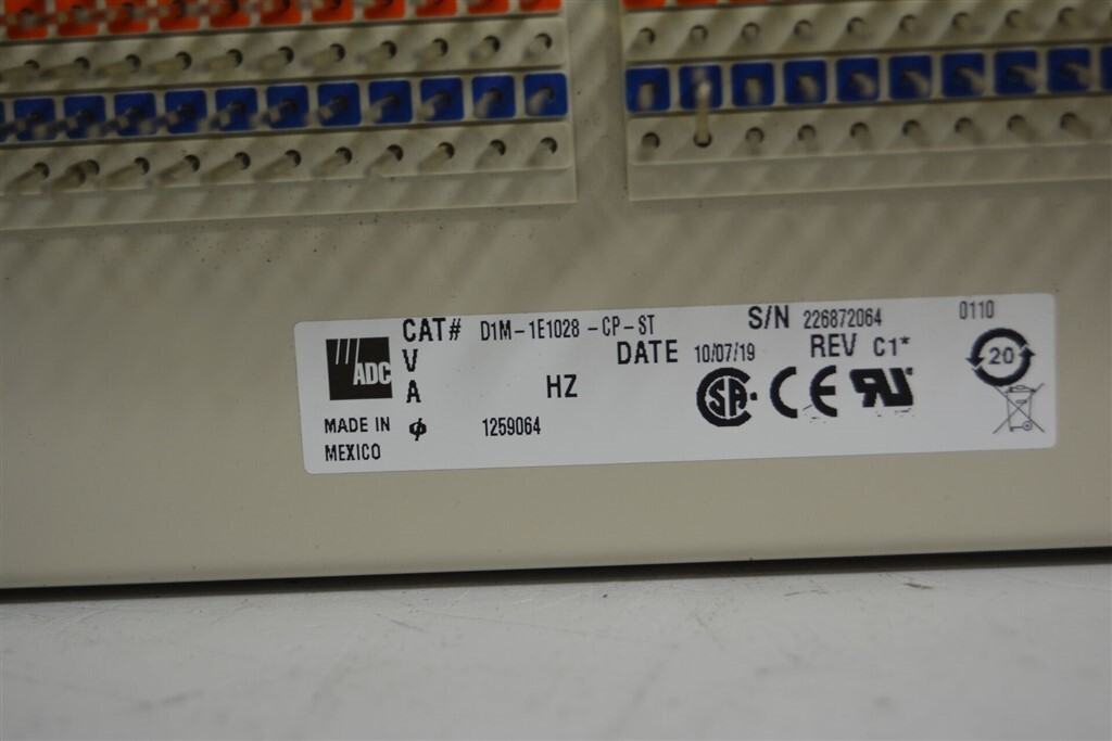 ADC D1M-1E1028-CP-ST RJ64 28 Circuit Panel SEE NOTES