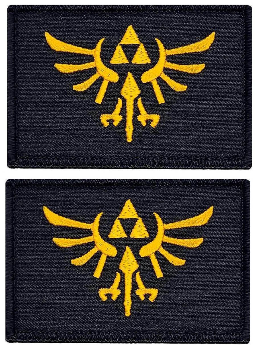 Legend of Zelda Logo Embroidered Morale Patch |2PC  3"x2" HOOK BACK