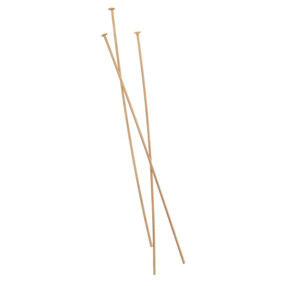 14KT Gold Head Pins, 10pc,1.5inch, 26gauge, Thin Dome Head Pin, Genuine 14KT