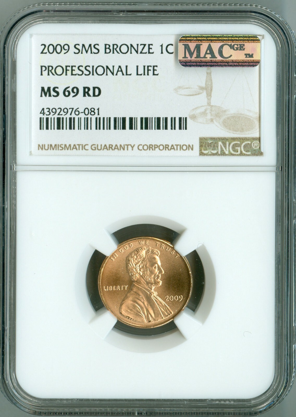 2009 LINCOLN CENT NGC MS69 RD SMS PROFESSIONAL LIFE PENNY TOP POP RED SPOTLESS!