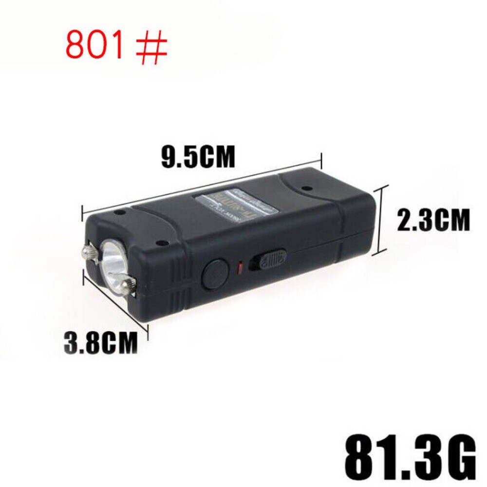Black 801 380 BV Micro Stun Gun Self Defense W/ 1 Bottle Free Pepper Spray
