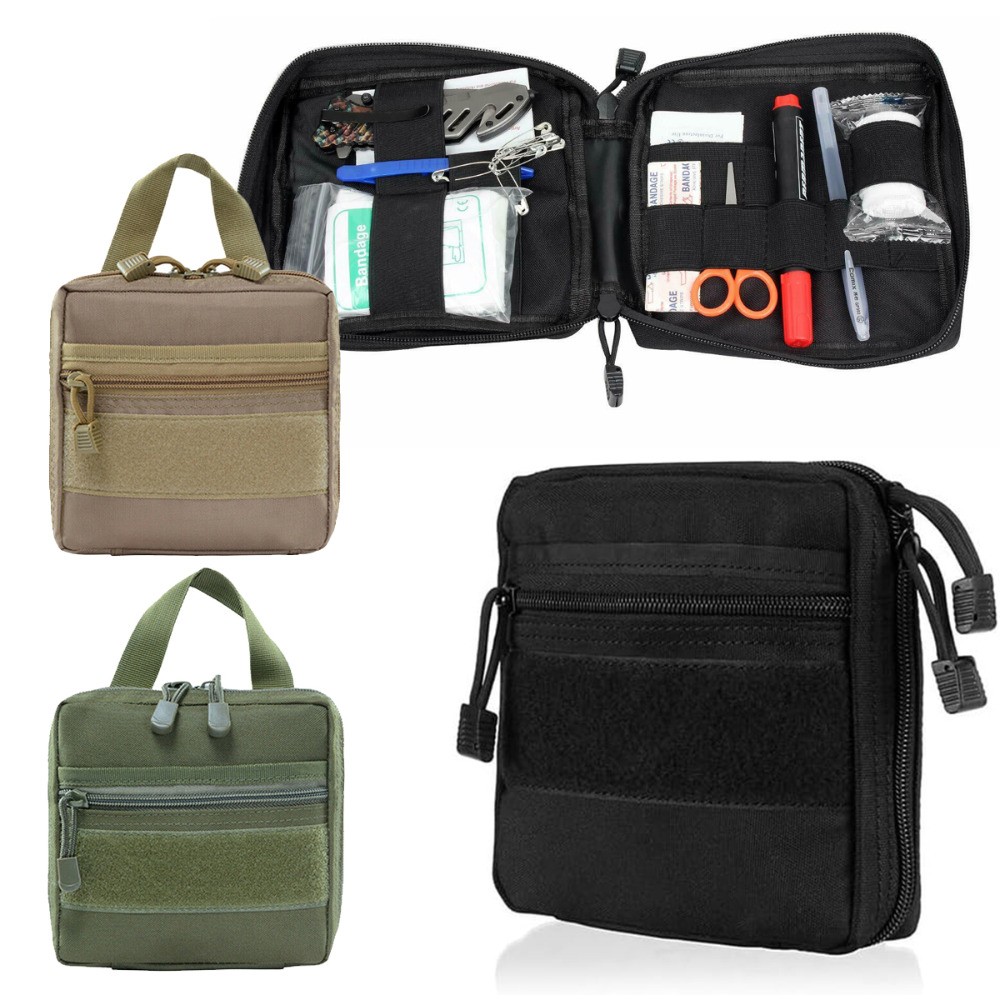 Tactical Molle Multi-Purpose EDC Utility Tool Bag Admin Medical First Aid Pouch