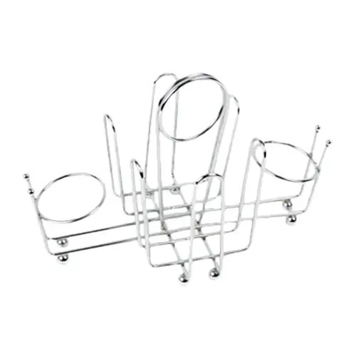 Thunder Group CRSP956 9" x 5" x 5-3/4"H Chrome Plated Wire Salt & Pepper Holder