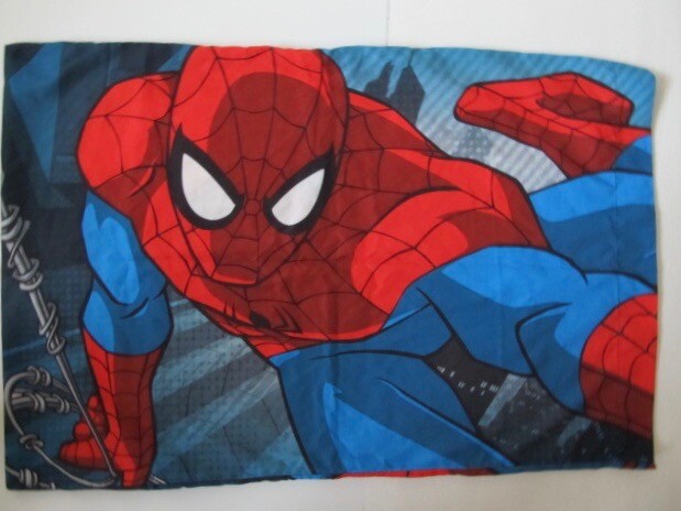 Marvel SpiderMan Standard Size Pillow Case Replacement Two Sides Red Blue