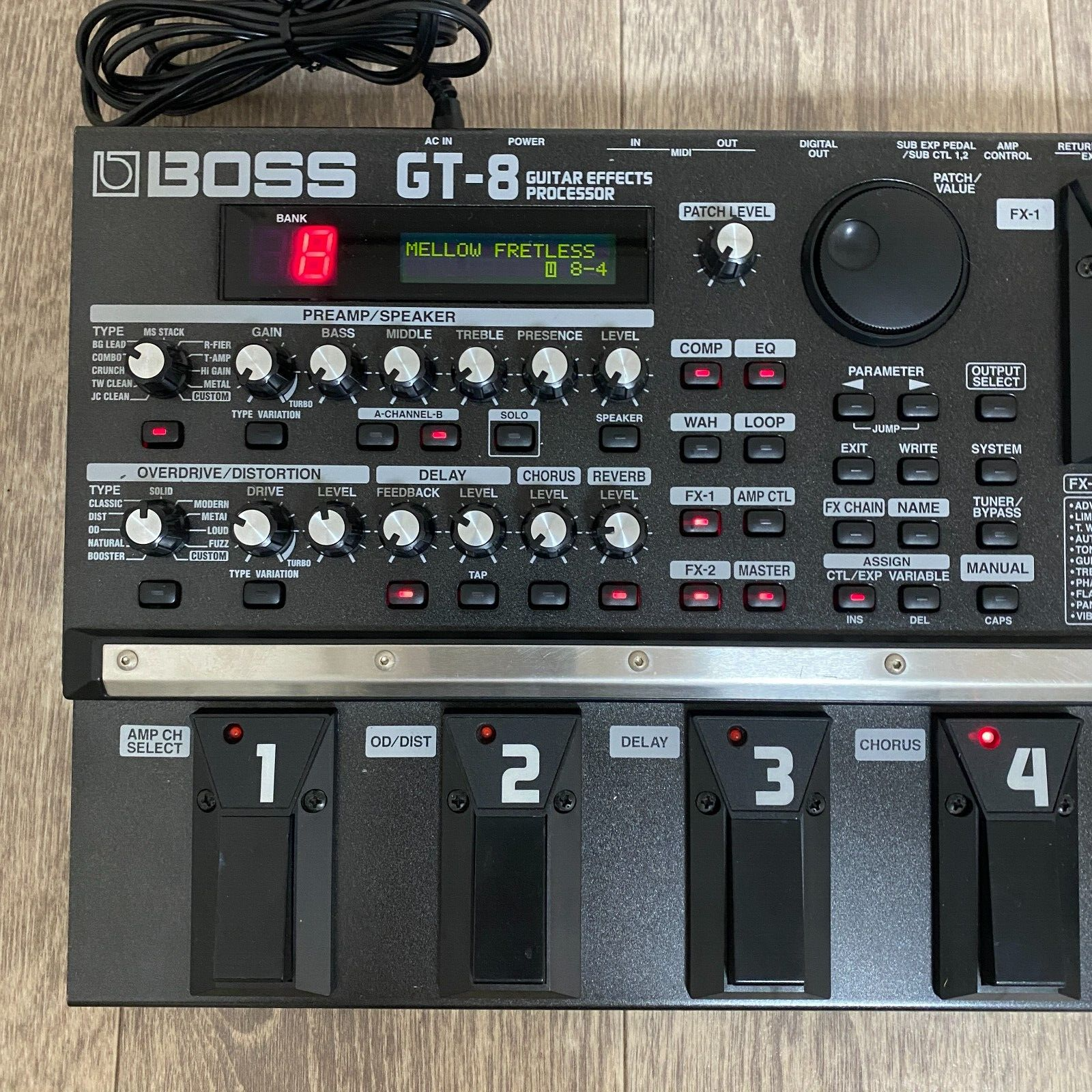 Boss GT-8 Guitar Effects Processor Multi Guitar Effect Pedal Used w/Adapter FmJP