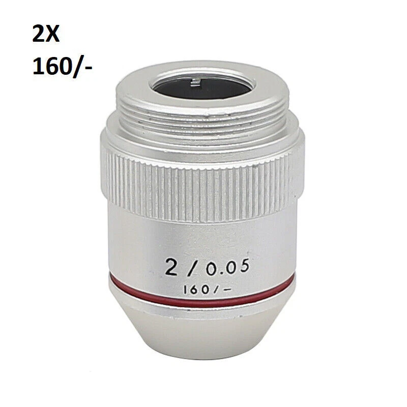 195 1X 2X RMS Achromatic Infinity Objective Lens for Biological Microscope