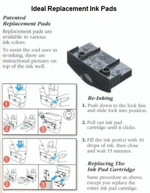 Ideal 30 Replacement Ink Pad Red Ink