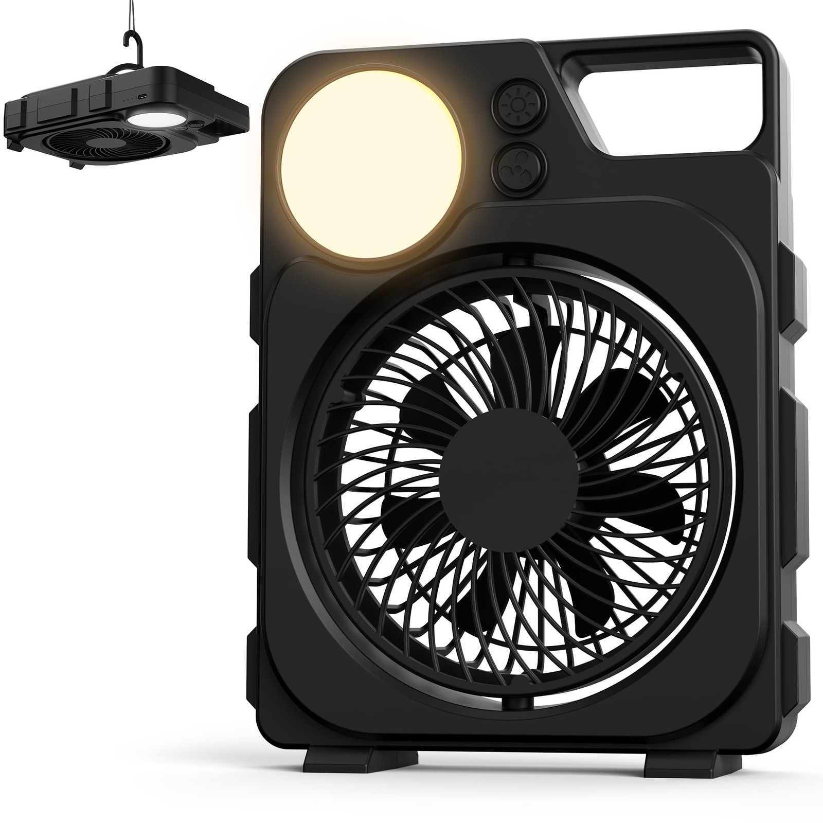 12000mAh Rechargeable Portable Fan, Up to 45H Runtime, Battery Powered Fan wi...