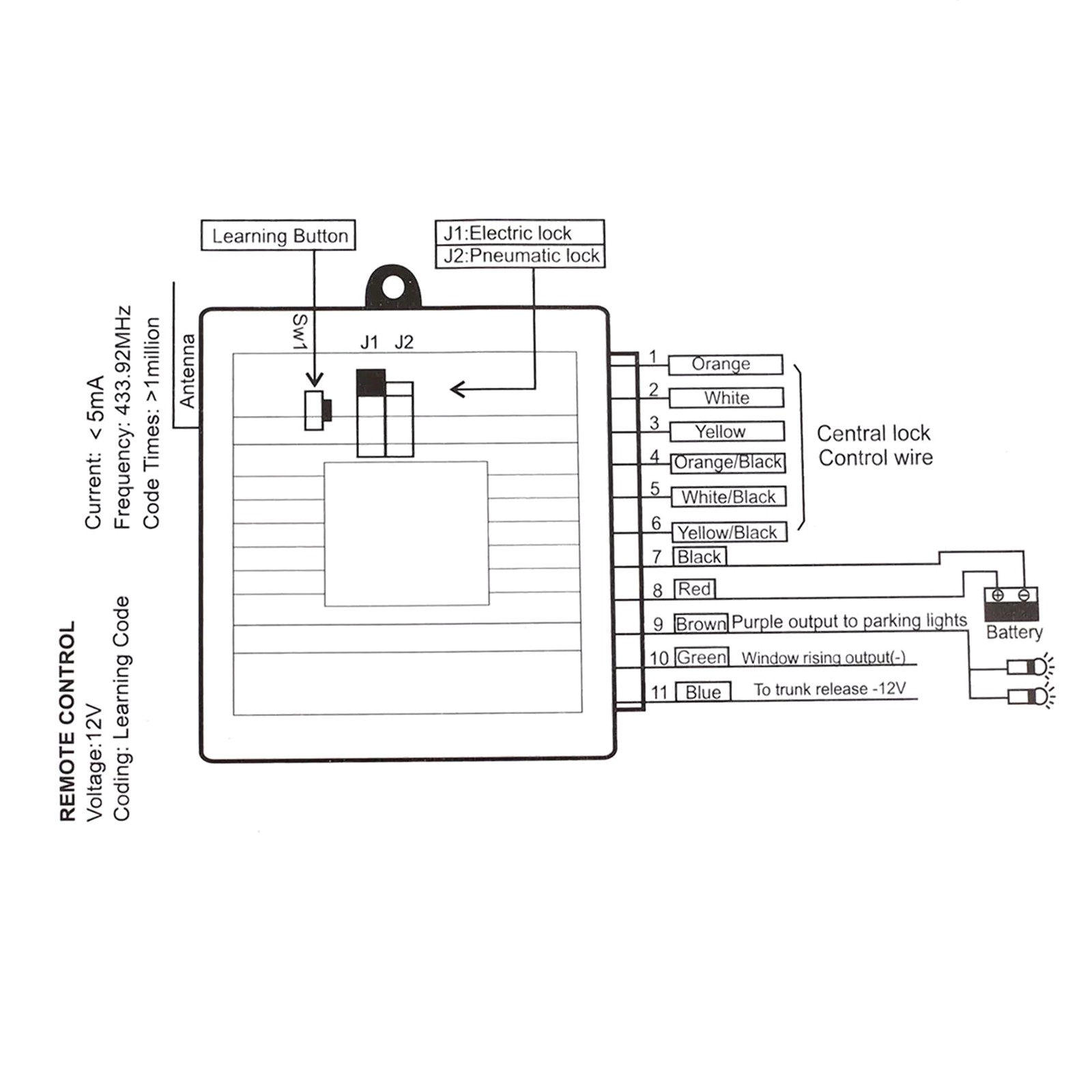 Car Remote Central Kit Door Lock Locking Keyless Entry System For Any Car