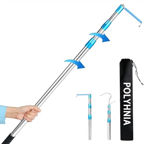 Truck Cargo Grabber Pickup Truck Bed Cargo Retriever, 6 Ft Cargo Bar Blue