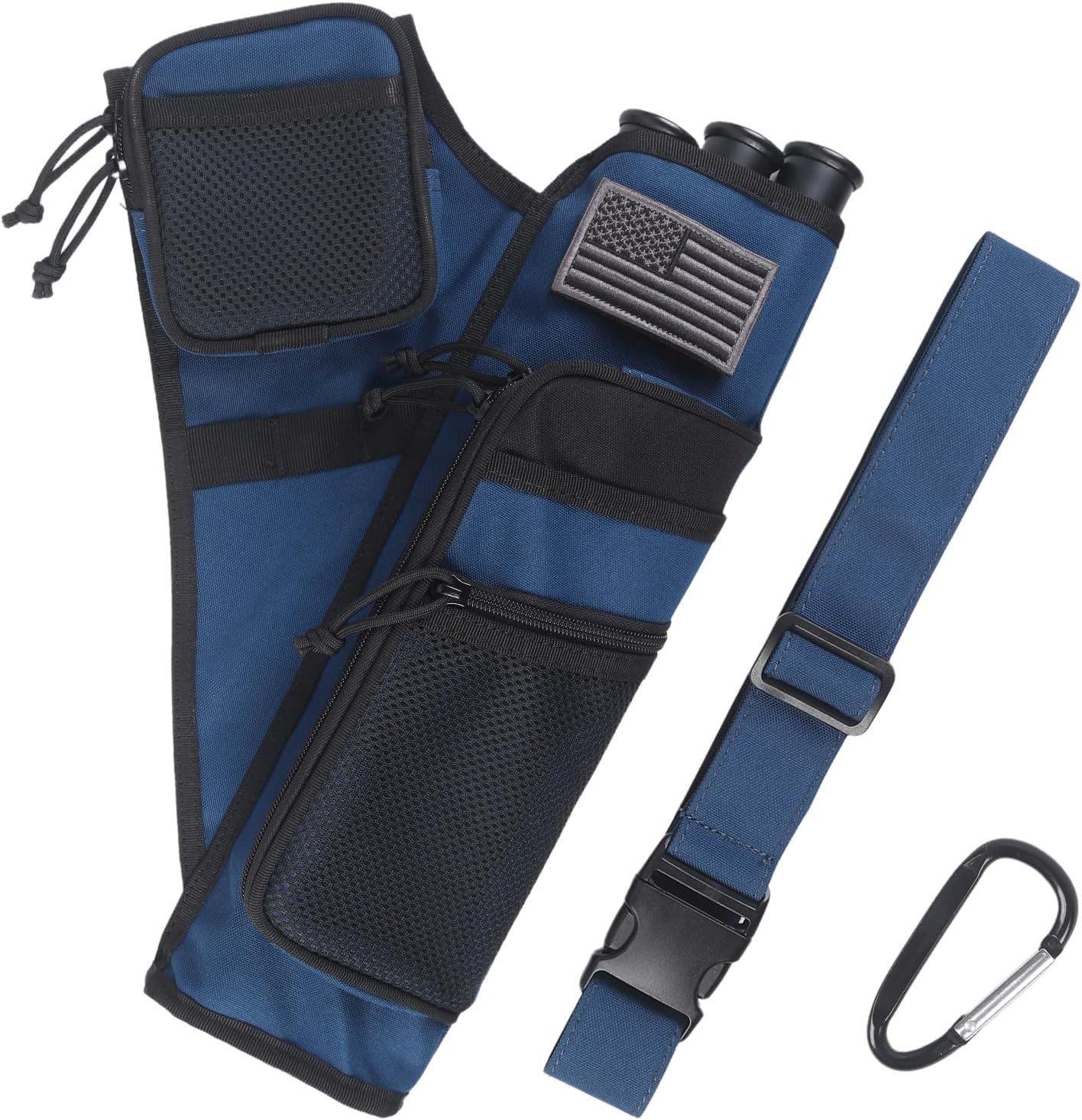 Lightweight Adjustable Hip Quiver with Separate Arrow Storage - Archery Gear