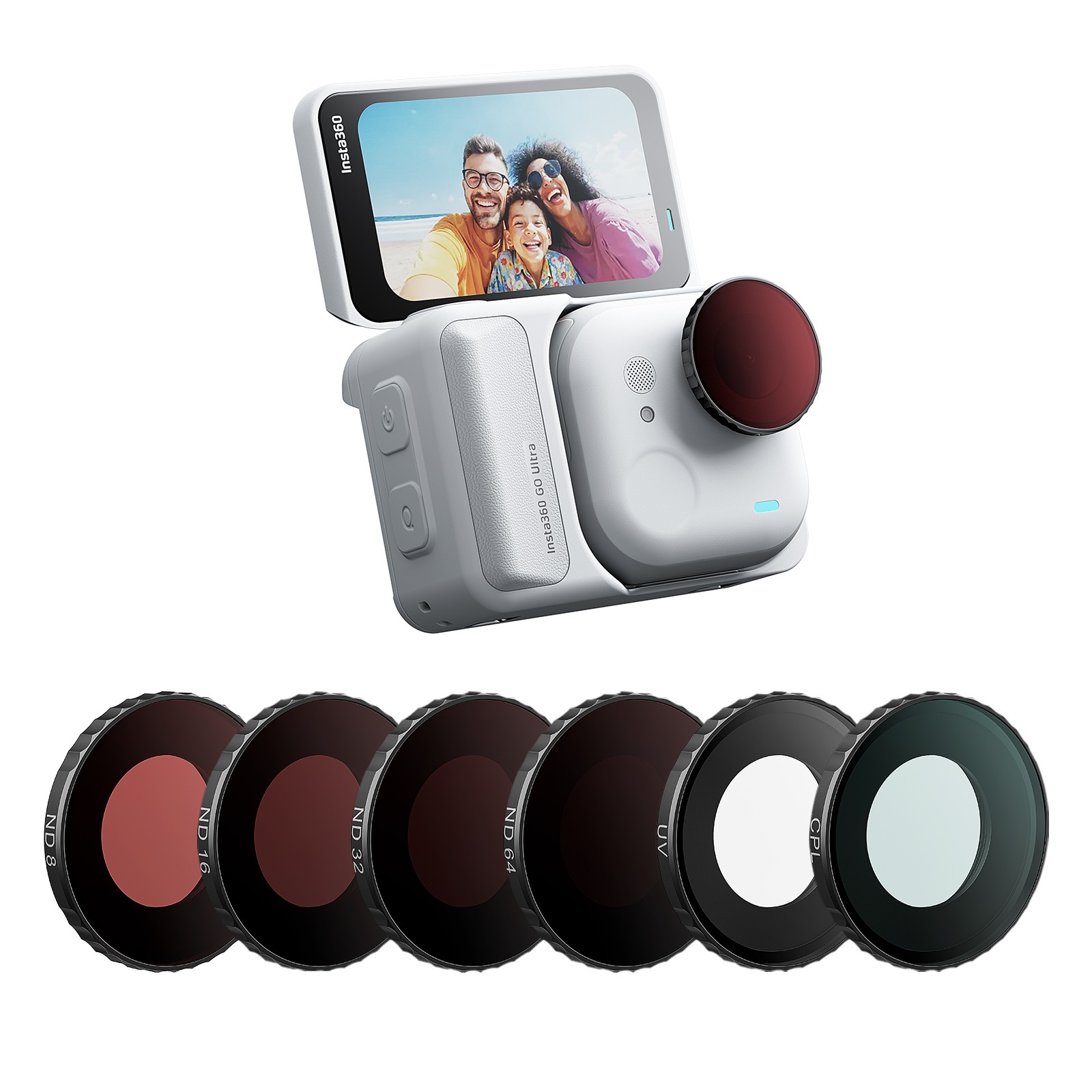 Water Proof Filter for Insta360 Go Ultra ND8/ND16/ND32/ND64/CPL/UV