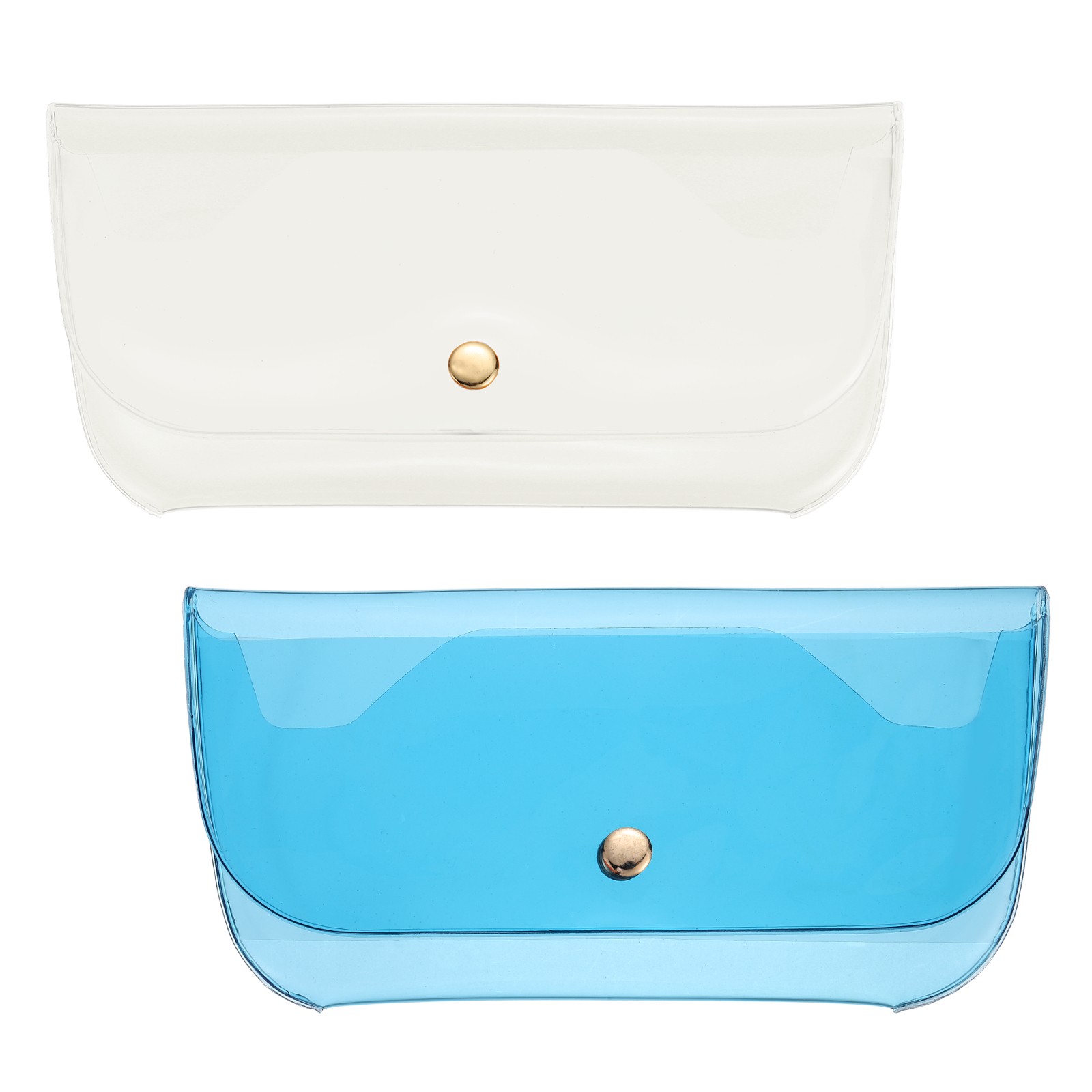 Sunglasses Case, Eyeglass Pouch Organizer-2Pcs(Blue/White)