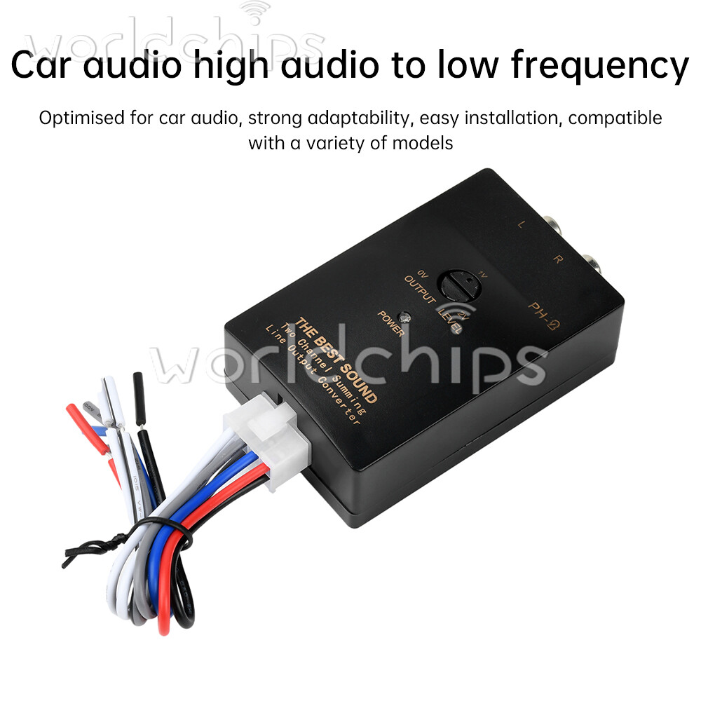 PH-2 Level Car Speaker High to Low Subwoofer Audio Converter With Delay Function