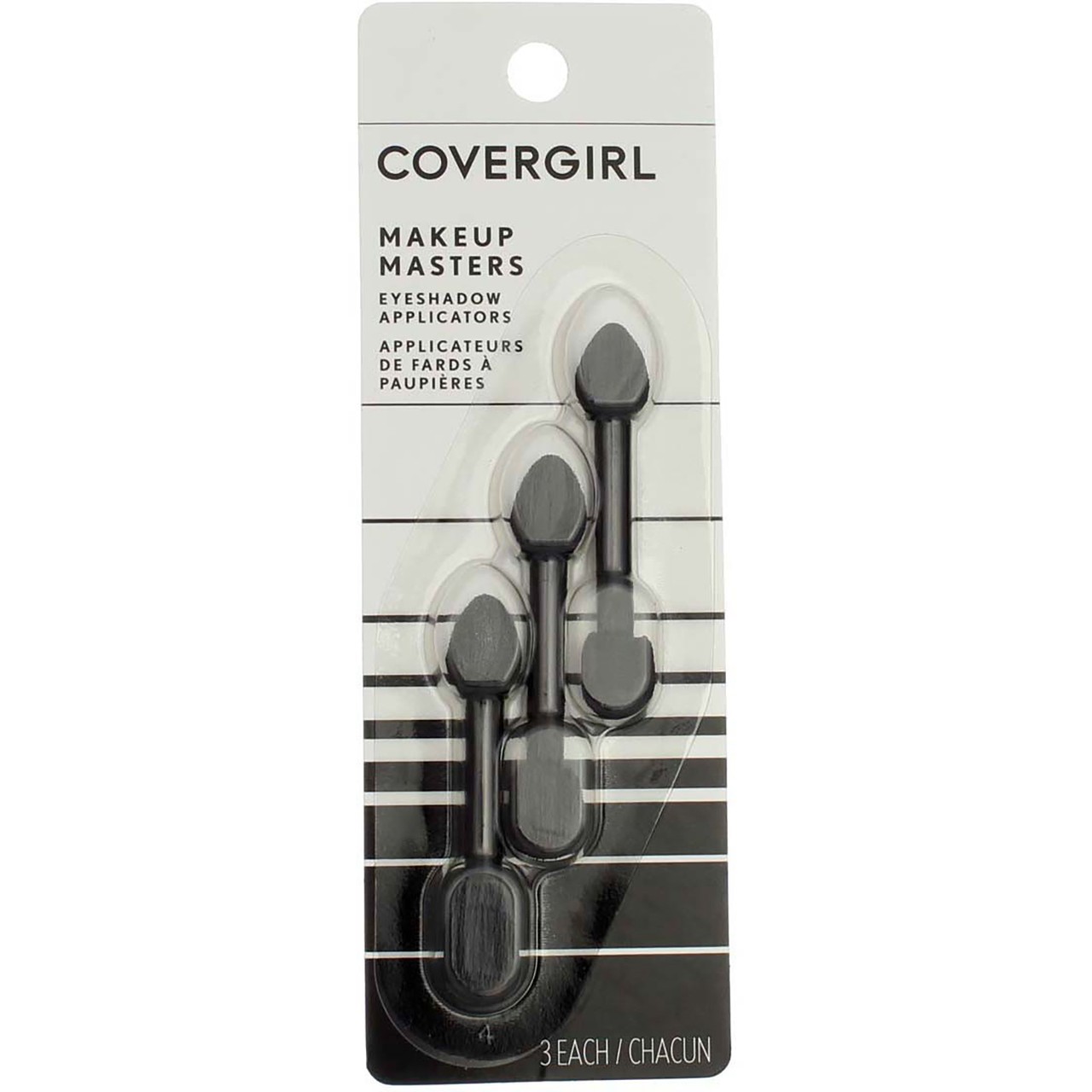 4 Pack CoverGirl Makeup Masters Eyeshadow Applicators, 3 Ct