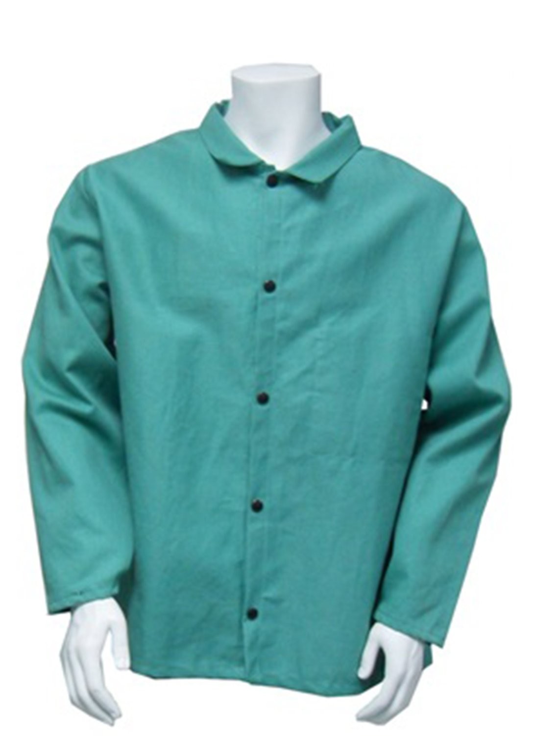 Chicago Protective Apparel 30" FR 100% Cotton Green Welding Coat/Jacket Large