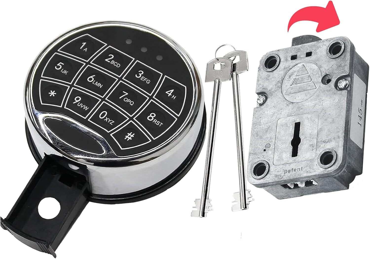 Gun Safe Lock Replacement & Right Swing Bolt Lock Digital Electronic Keypad Lock