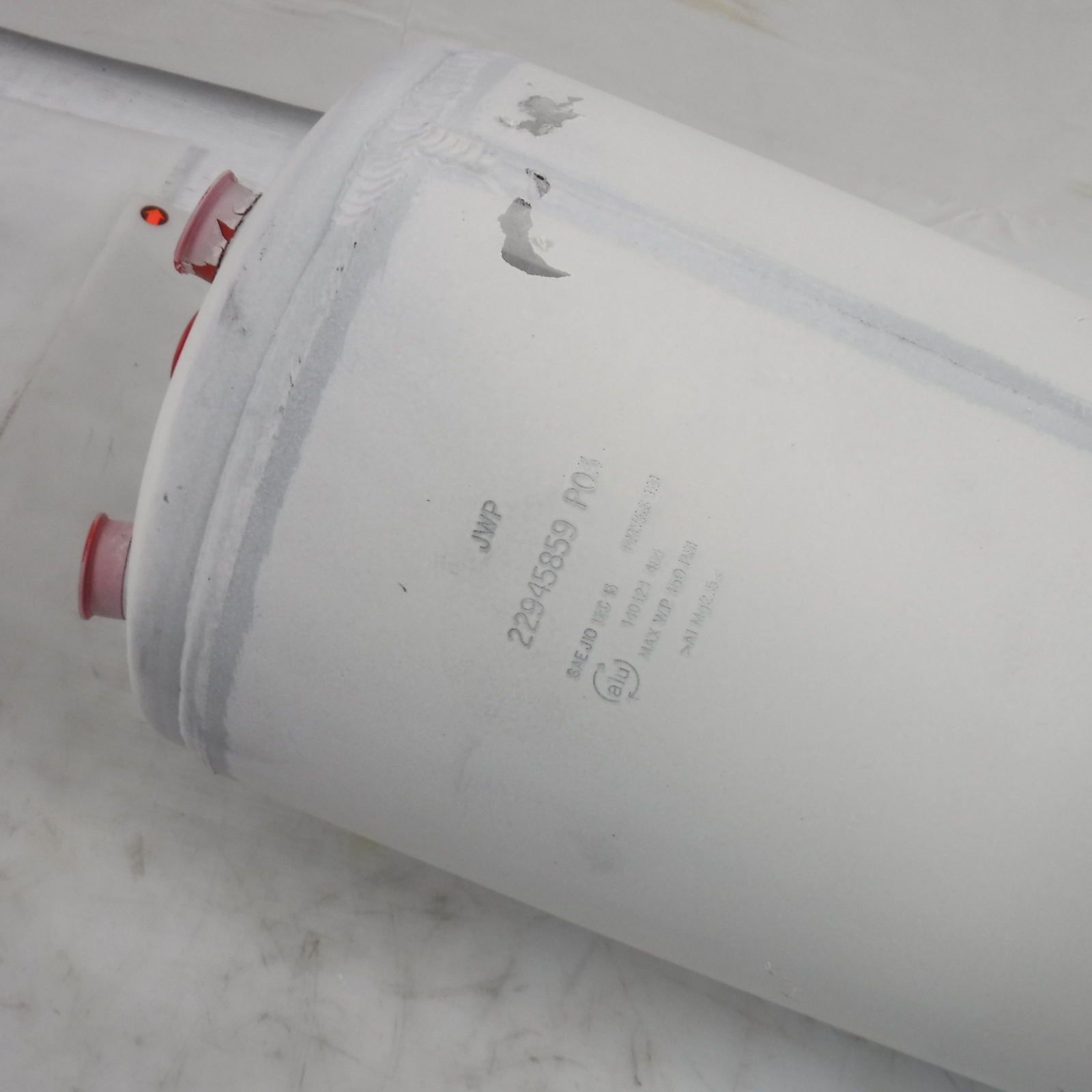 Genuine OEM Mack PI (PINNACLE) Air Brake Tank Reservoir - 22945828 P03, 150 PSI