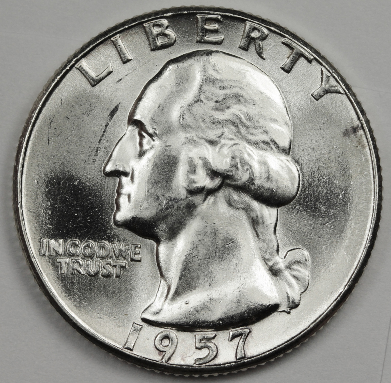 1957-p Washington Quarter.  Nice B.U.  86773   (Inventory A)