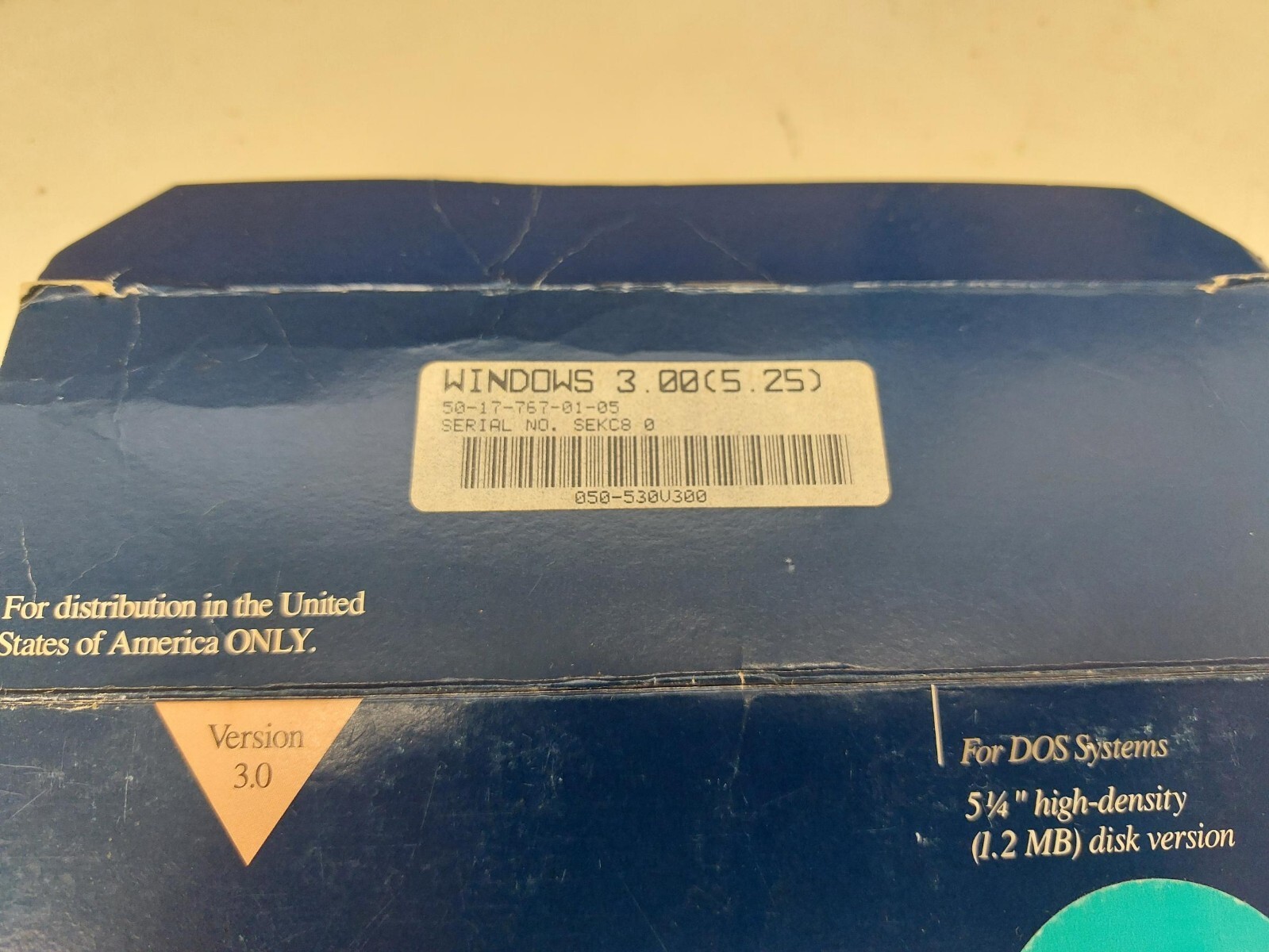 Vintage Microsoft Windows 3.0 For DOS 5.25" Disk + bonus