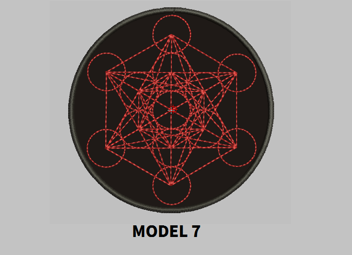 Metatron 4" Round Patch Embroidered customized color