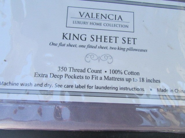 N ew Valencia King 4 Piece Sheet Set MA2