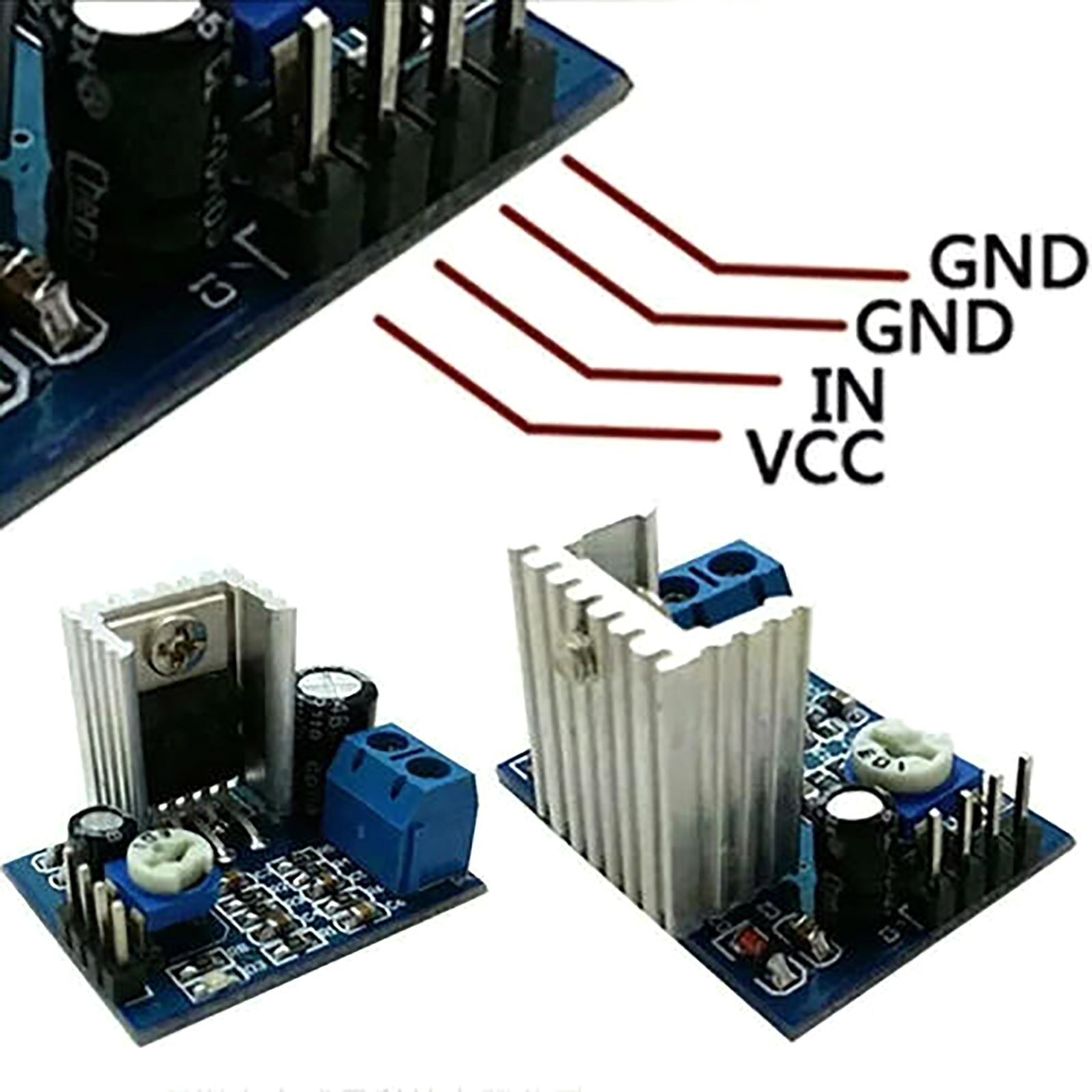 5Pcs Power Amplifier Board Module 18W Mono 6-12V with Adjustable Volume Control
