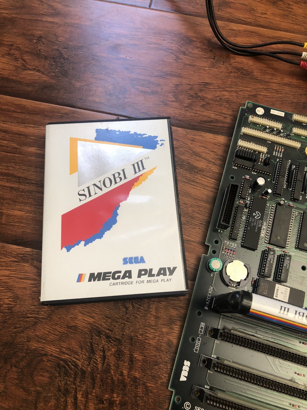 Sega Mega Play Arcade Pcb Great condition tested Working Rare with Shinobi 3