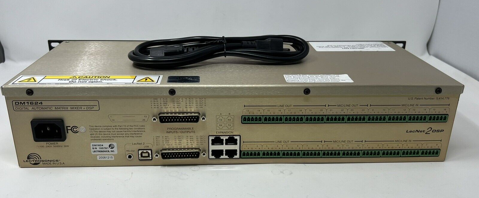 Lectrosonics DM1624 DSP Matrix Mixer & Power Supply