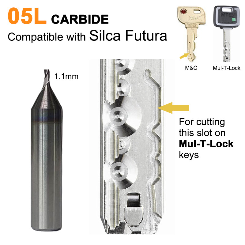 05L Carbide Key Cutter Compatible with Ilco Silca Futura Mul-T-Lock M&C Slot