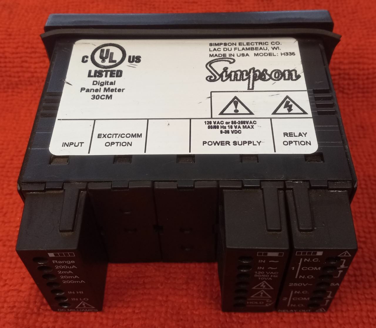 Simpson Electric Co. H335171020 Hawk 3 Digital Panel Meter/Controller