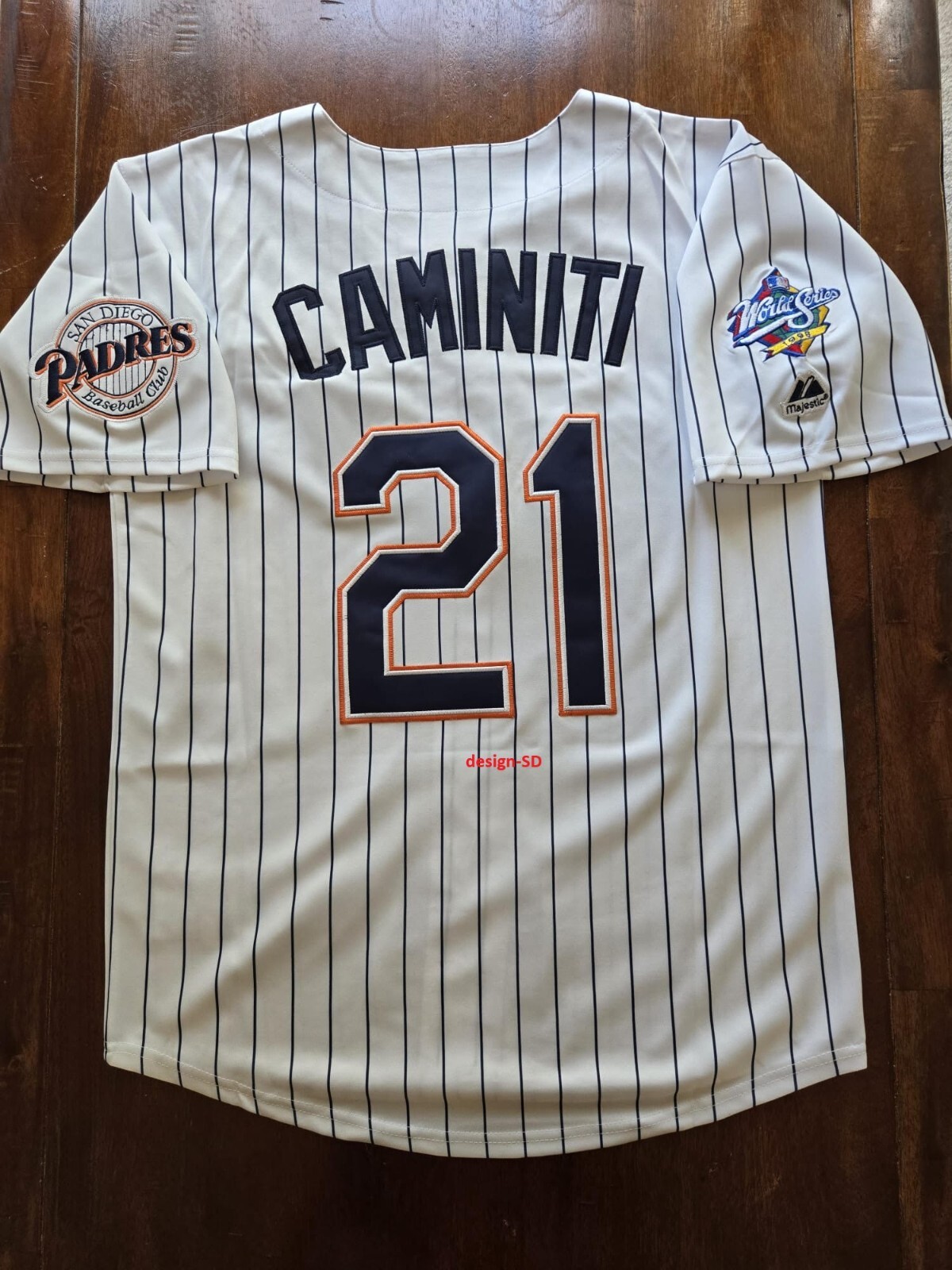 1998 KEN CAMINITI SAN DIEGO PADRES RETRO JERSEY WHITE S M L XL XXL world series