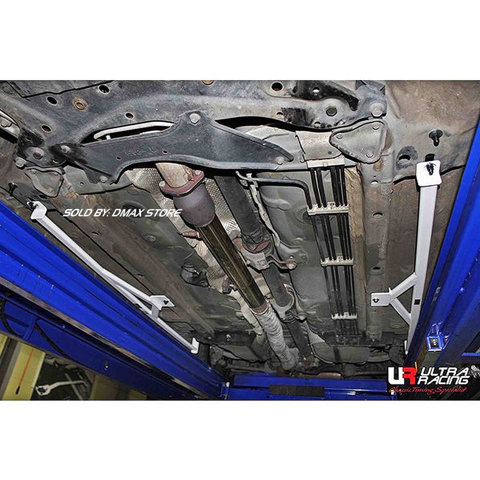 MITSUBISHI LANCER EVO X MR CZ4A ULTRA RACING 6 POINT SIDE LOWER FULL FRAME BRACE