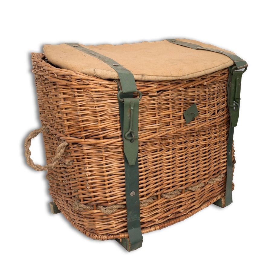 Yugoslav Military Game Bird Wicker Basket, Used.