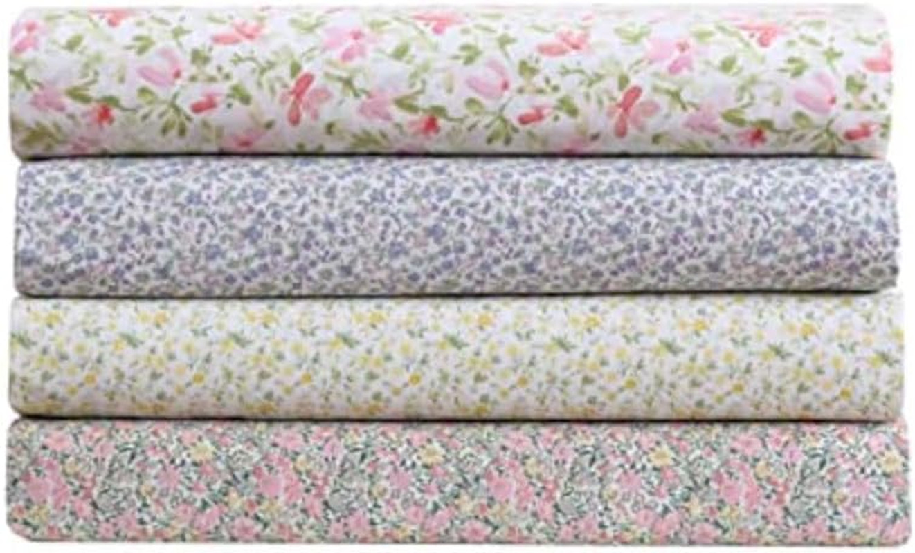 - Queen Bed Sheets, Cotton Percale Bedding Set, Lightweight & Breathable, Dorm E
