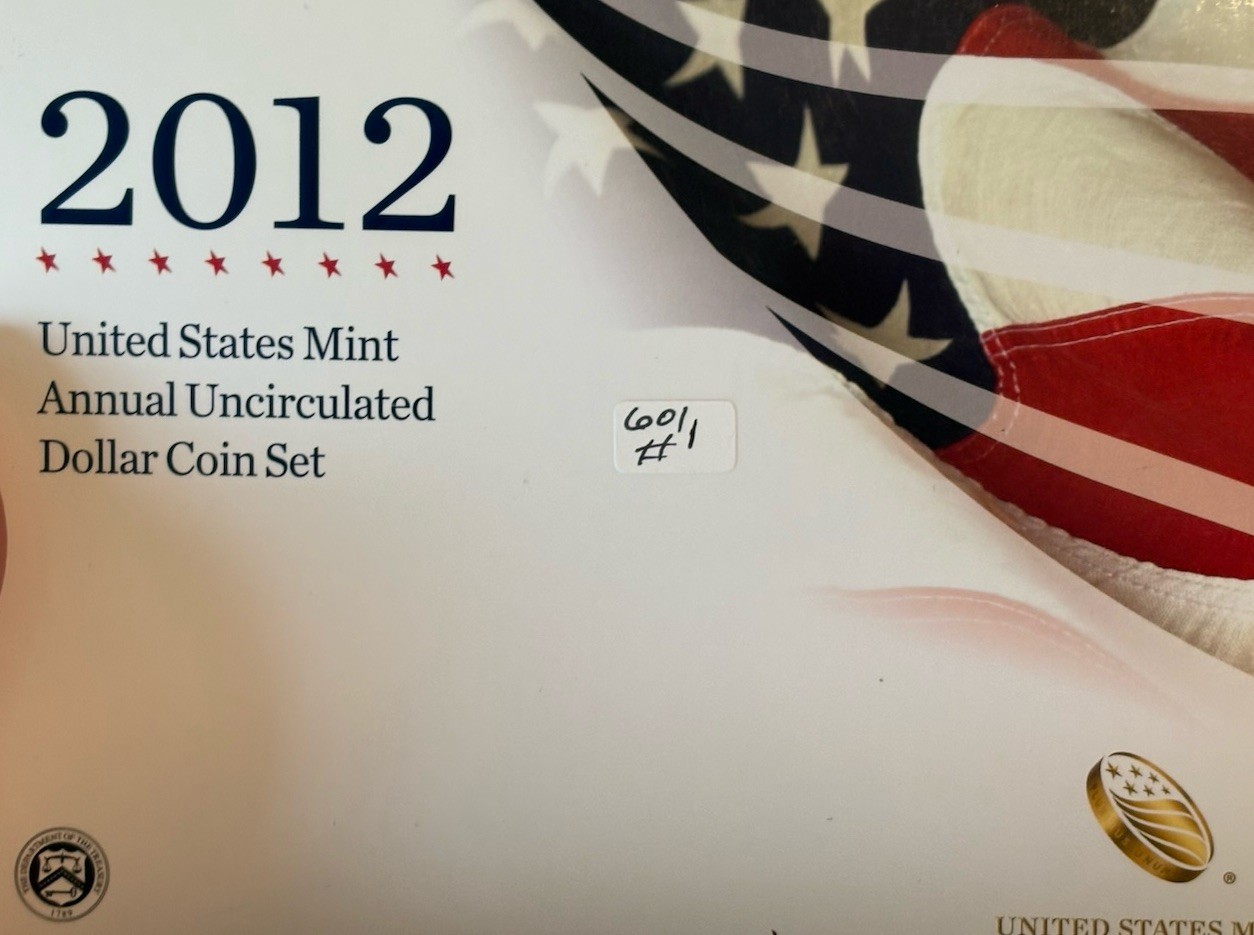 2012 United States Mint Annual Uncirculated Dollar Coin Set W/ASE W MINT In OGP